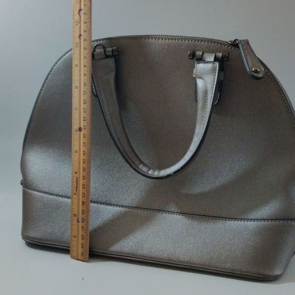 JustFab large silver glitter Hobo handle bag - Picture 8 of 12